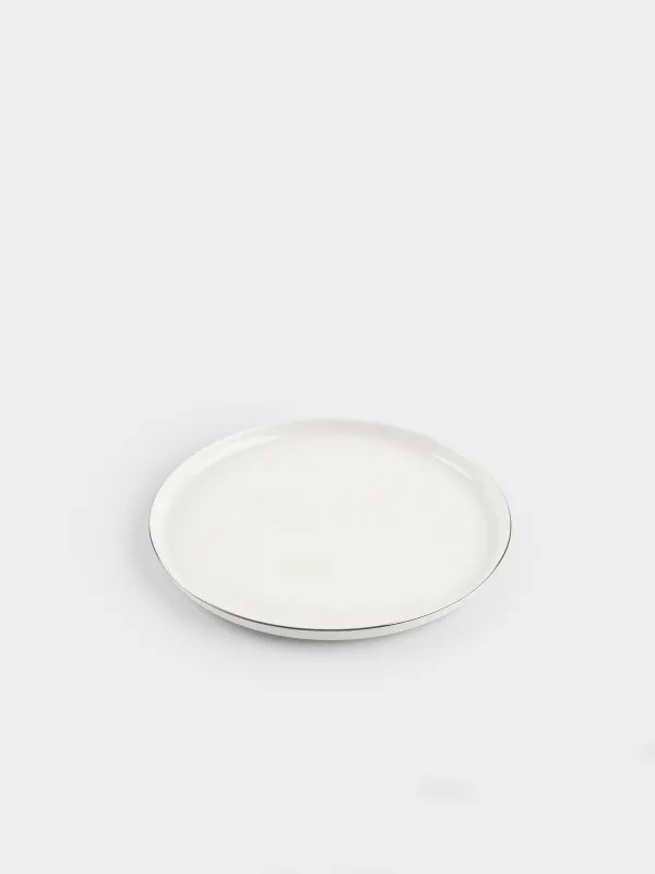 Dining plate, 26 cm, porcelain F, white, Ideal silver, image-1
