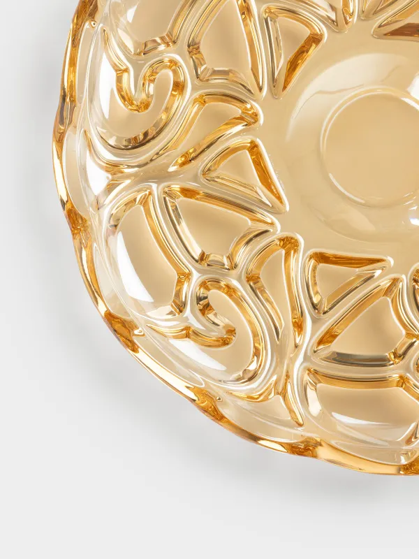 Dish, 32 cm, glass R, amber, Patterns, Gala, image-3
