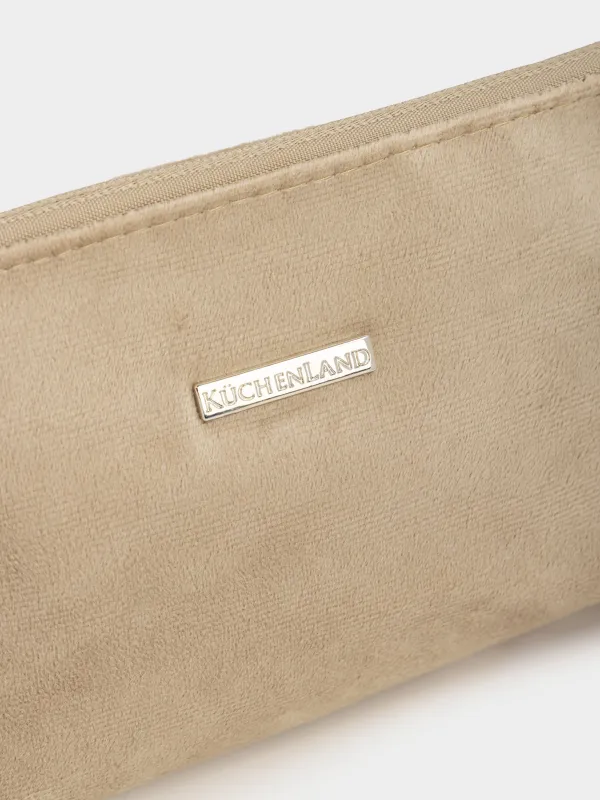 Makeup bag, 19x12 cm, polyester, color, Pearl bow, Beauty box, image-1