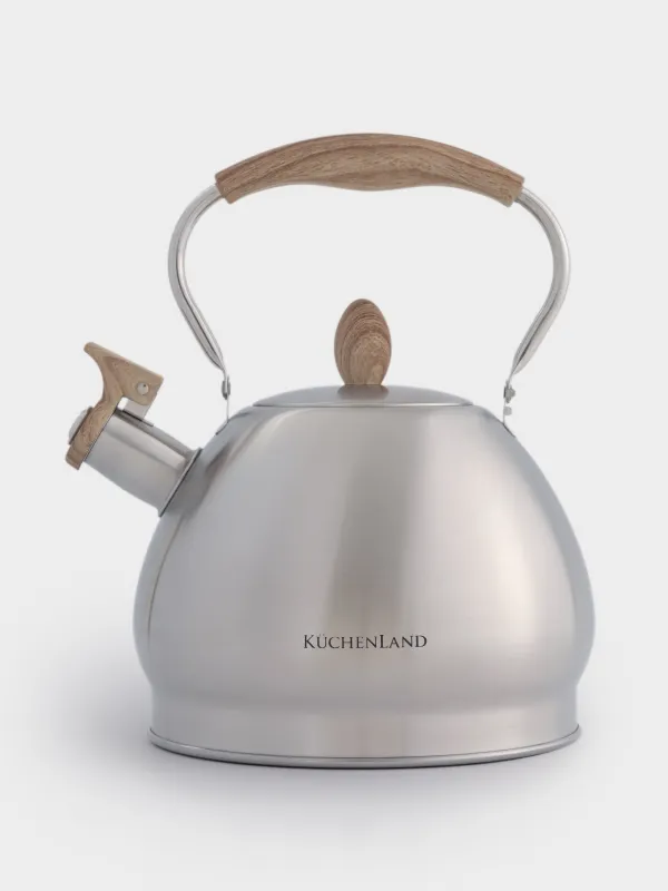 Kettle, 3,4 L, with whistle, steel / nylon, beige / matt, Whistle, image-1