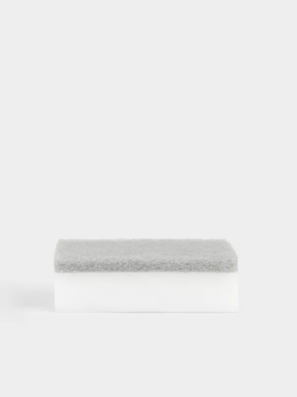 Melamine sponge, 3 pcs, with abrasive insert, beige, Clean, image-2