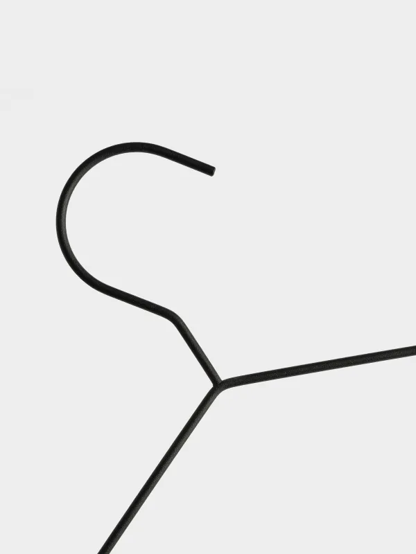Hanger, 42 cm, 3 pieces, metal / wood, black, Attic, image-1