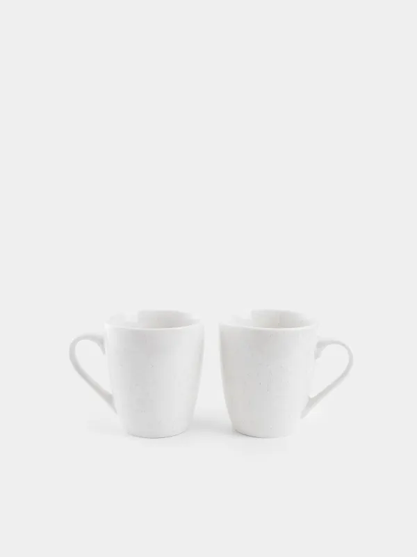 Mug, 350 ml, 2 pcs, porcelain P, milky, speckled, Latio, image-2