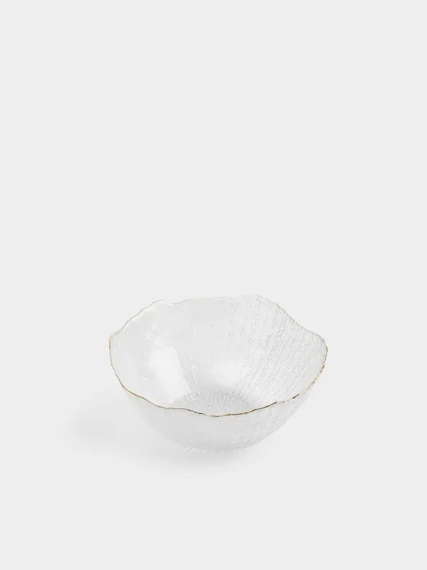 Deep dish, 25x10 cm, glass, with golden edging, Berg, image-0
