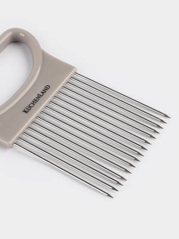 Onion slicer holder, 11x9 cm, plastic / steel, Beige, Soft Kitchen, image-2