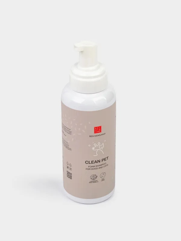 Shampoo-foam for animals, 500 ml, dry cleaning, universal, Lavender and vanilla, Clean pet, image-2