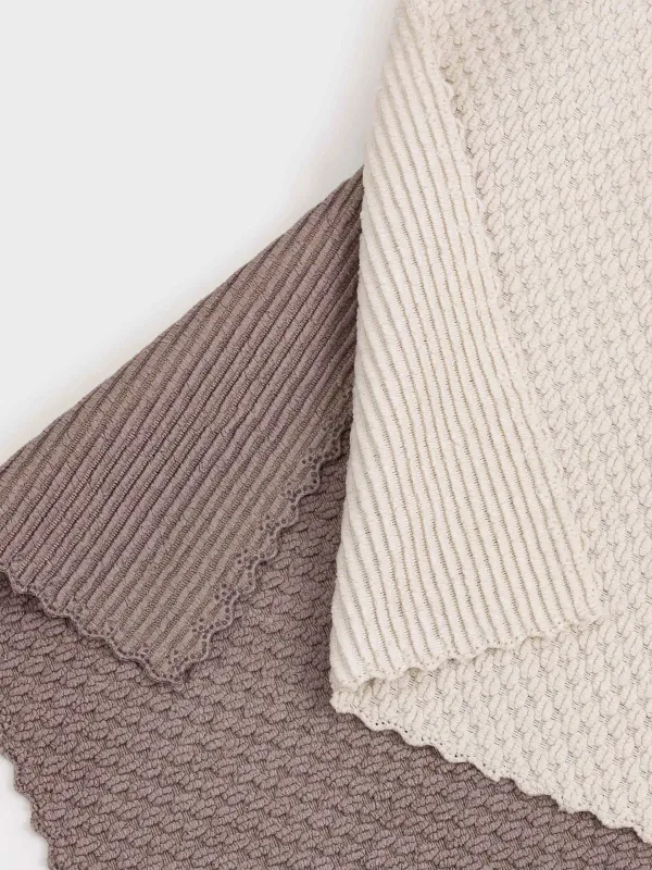 Kitchen cloth, 30x30 cm, 2 pcs, microfiber, brown / cream, Grain, Clean, image-2