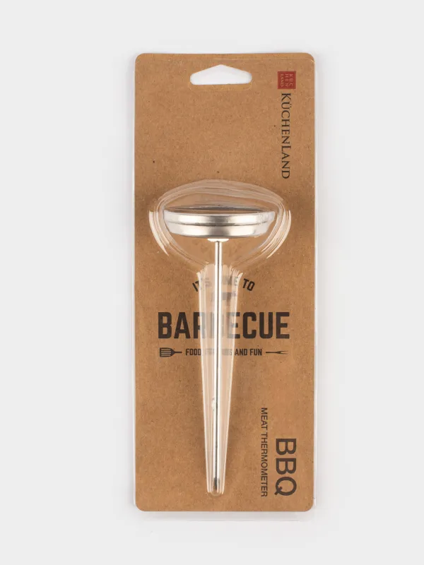 Food thermometer, 12.5 cm, for meat dishes, steel, BBQ, image-5