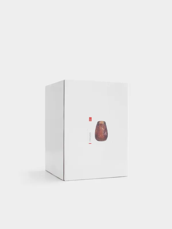 Flower vase, 24 cm, glass, brown, Frozen, image-6