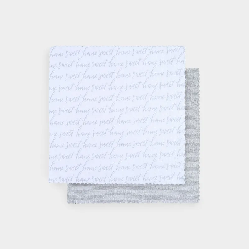 Universal rag, 30x30 cm, 2 pcs, microfiber, gray, Sweet home, Clean