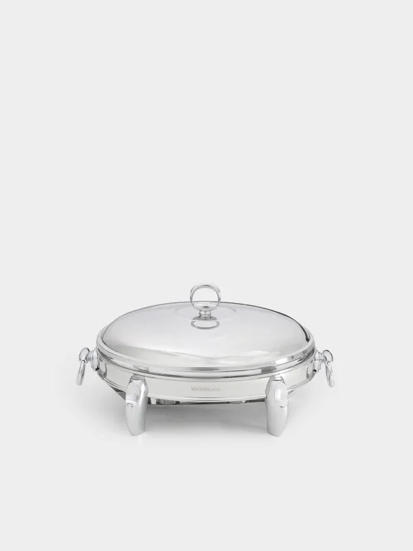 Heated dish, 42x25 cm, glass T / steel, oval, Acero, image-0
