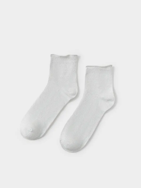 Women's socks, size 36-38, cotton / polyester, milky, Glint, image-0