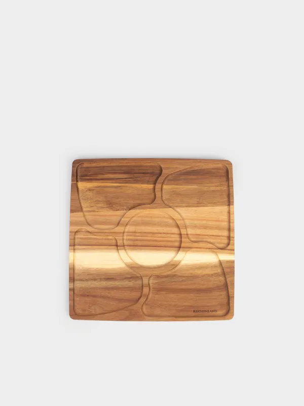 Menagerie, 28 cm, 5 otd, wood, square, Noble tree, image-3