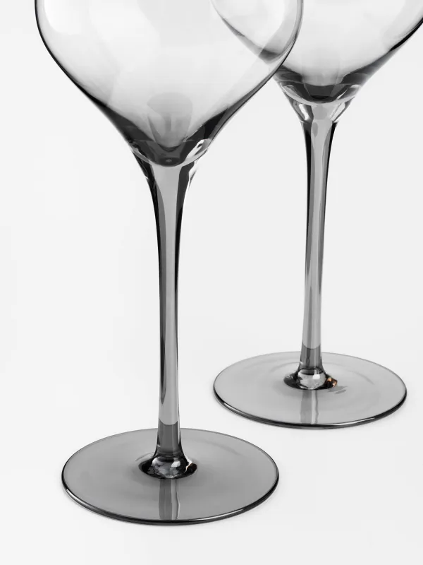 Drinking glass, 460 ml, 2 pcs, crystal glass, grey, Charm L Color, image-2