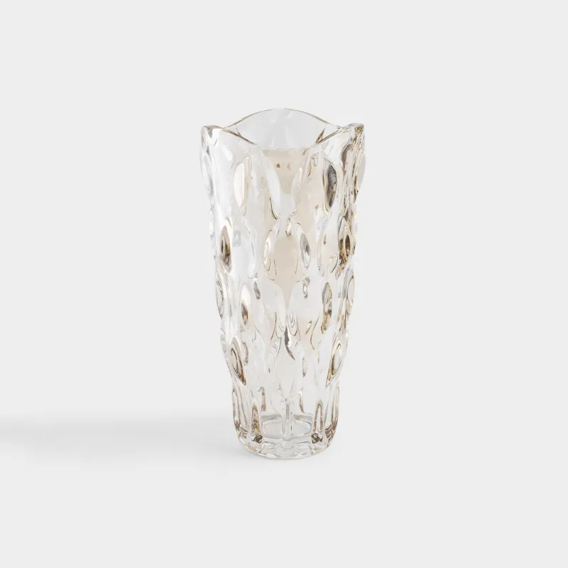 Flower vase, 29 cm, glass, amber, Allant