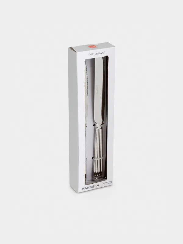 Table knife, 2 pcs, steel, Strips, Manresa, image-3