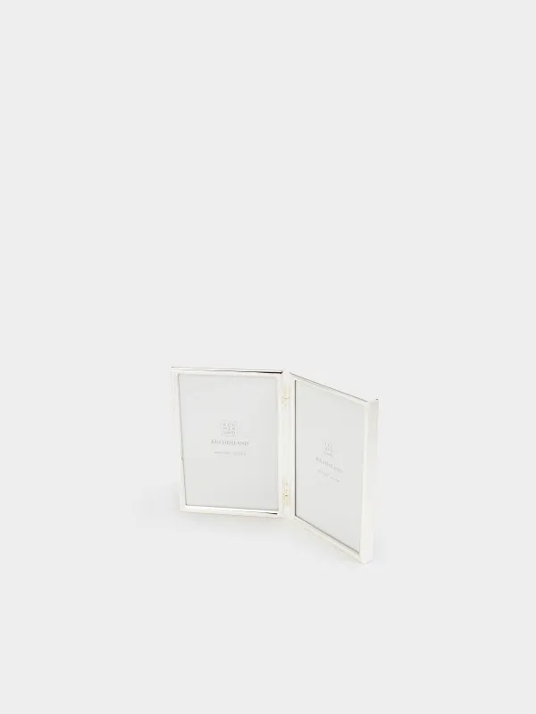 Photo frame, 19x13 cm, 2 photos, metal / glass, silver, Fantastic, image-2