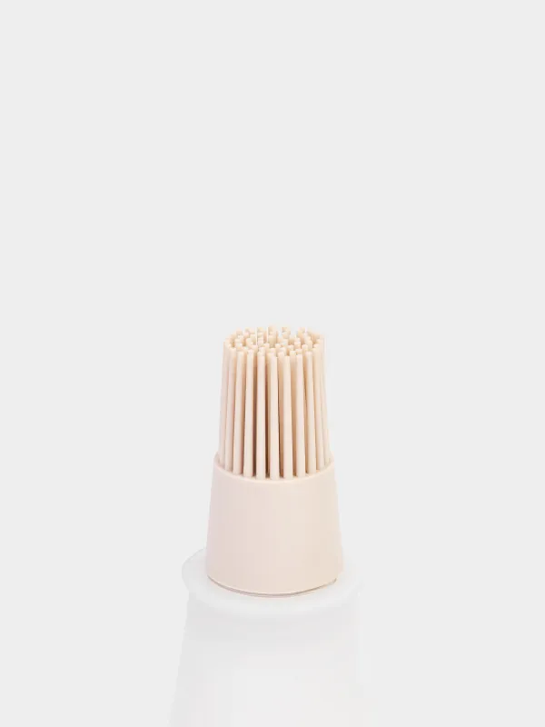 Oil container, 60 ml, with brush, silicone, Beige, Bakery, image-1