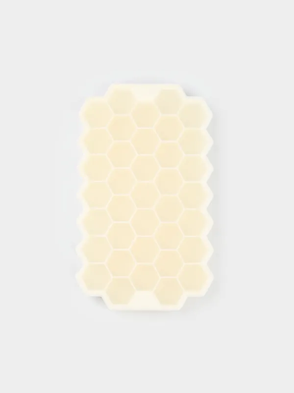 Ice and chocolate mold, 20 cm, 37 compartments, silicone, milky, Honeycomb, Honey, image-1