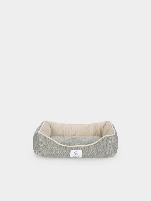 Pet lounger, 47x39x12 cm, polyester, light grey, Funny pet, image-0