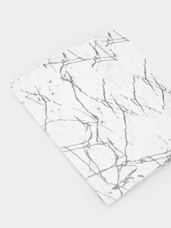 Paper napkins, 33x33 cm, 20 pcs, rectangular, white, Silver marble, Maniera, image-2