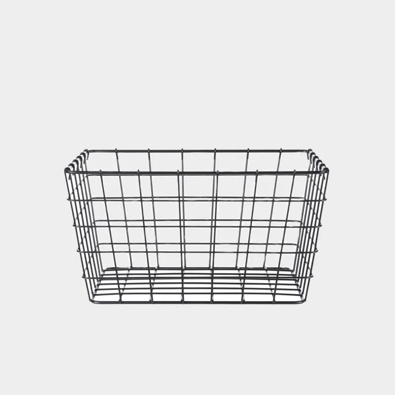 Storage basket, 26x19x14 cm, metal, rectangular, black, Twist black