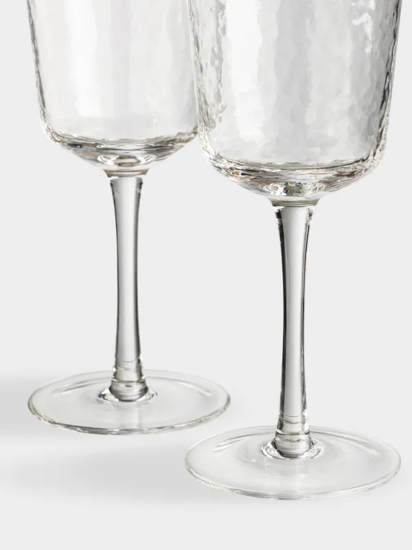 Drinking glass, 350 ml, 2 pcs, glass, with golden edging, Ripply gold, image-2