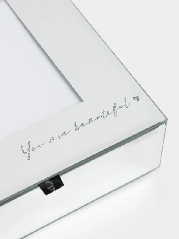 Jewelry box, 15x5 cm, with photo, glass, Mirror, Glossy, image-4