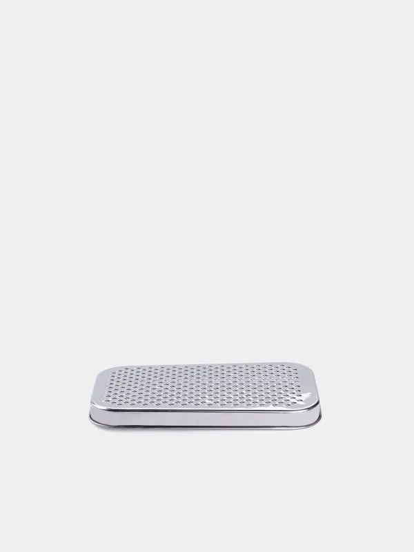 Grater, 18x10 cm, with container and replaceable attachments, steel / plastic, dairy, Chalet, image-6
