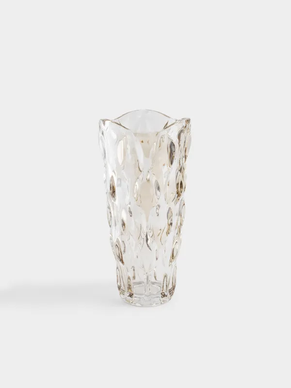 Flower vase, 29 cm, glass, amber, Allant, image-0