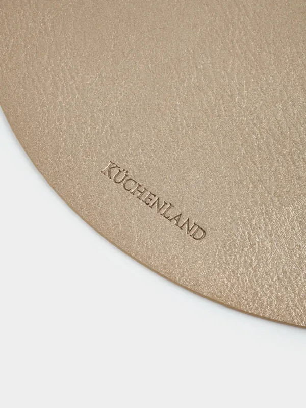 Placemat, 33 cm, PVC, round, sand-beige, Rock, image-3
