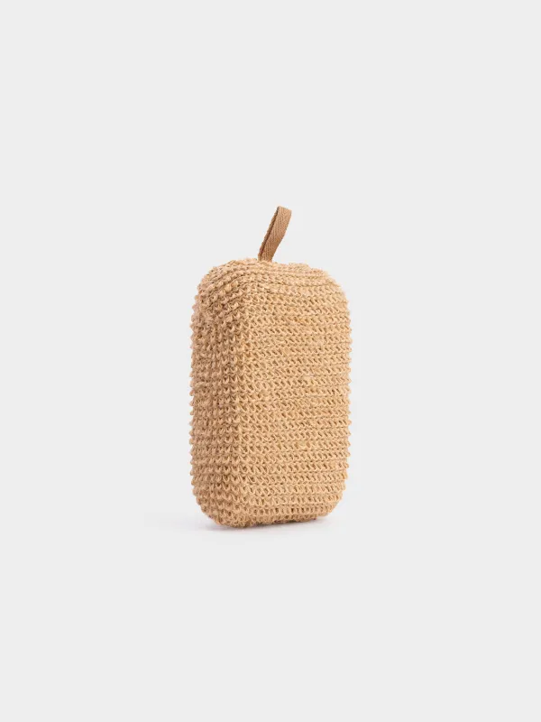 Body washcloth, 9x14 cm, hemp fiber / polyuritan, beige, Eco life, image-2