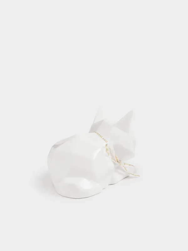 Decorative lamp, 13x9 cm, porcelain, white, Cat, Art modern, image-2