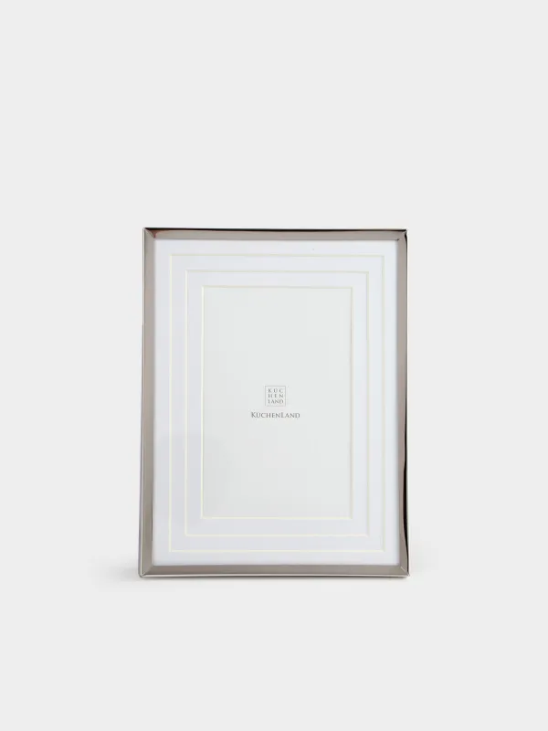 Photo frame, 16x21 cm, with passepartout, steel / glass, silver, Fantastic, image-1