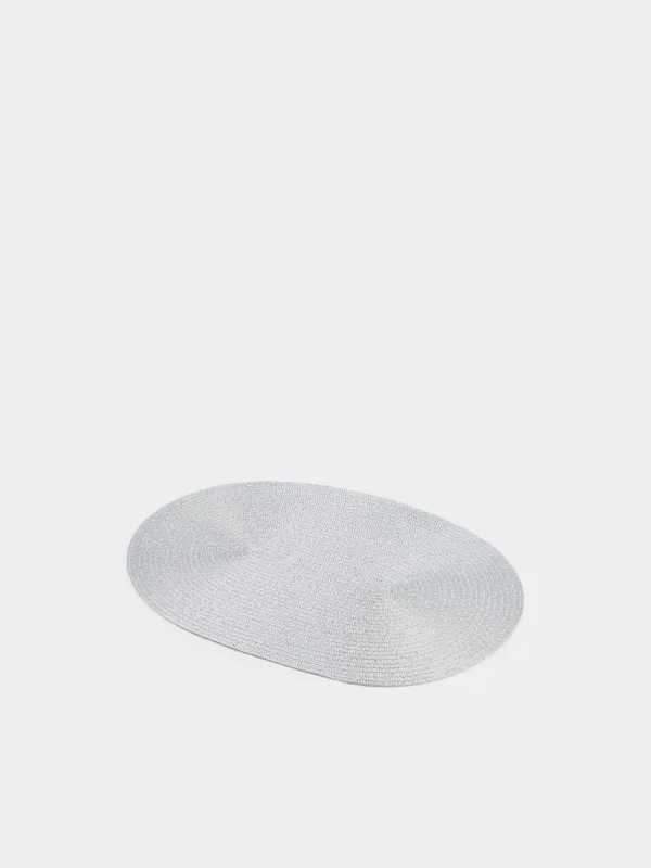 Napkin for appliances, 30x45 cm, polyester, oval, silver, Rotary shine, image-1
