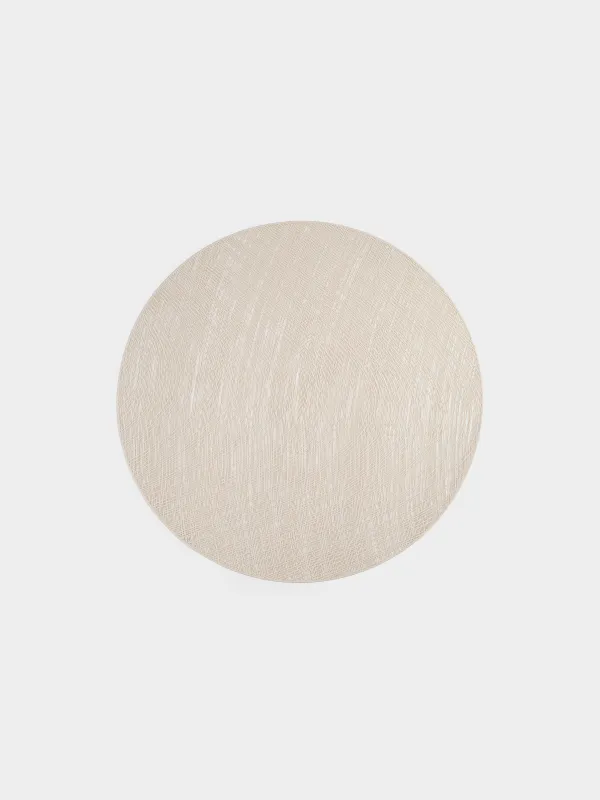 Placemat, 38 cm, PVC, round, beige, Waves, Azhur Grid, image-0