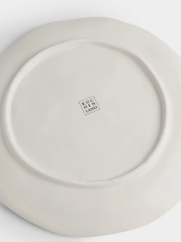 Dish, 23 cm, ceramic, milk, Vintage flowers, La flore, image-4