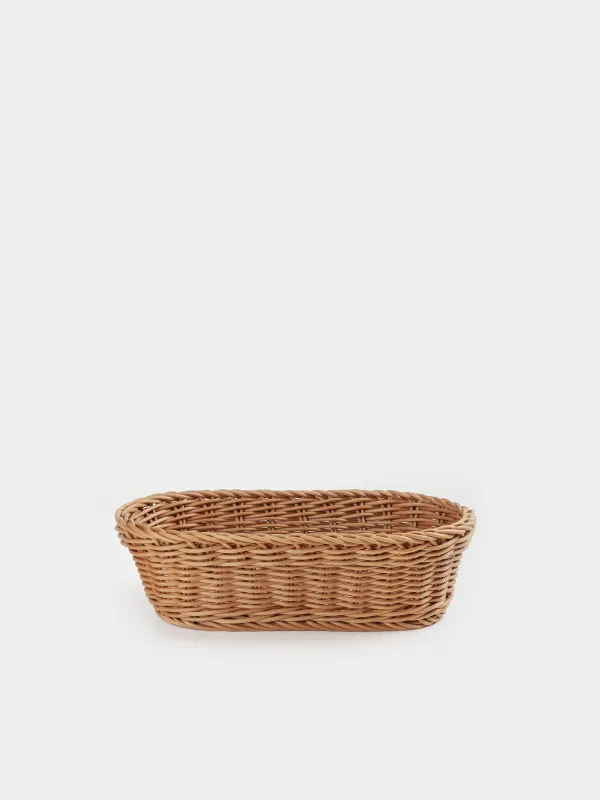 Bread basket, 29x17 cm, rattan, oval, brown, Twig, image-0