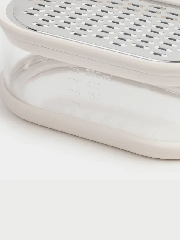Grater, 14x8 cm, with container, steel/plastic, Dairy, Soft kitchen, image-2