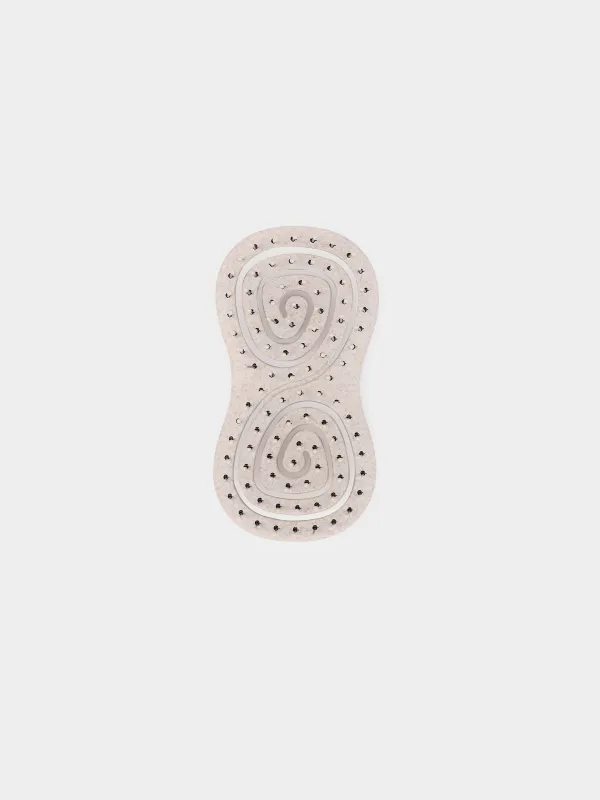 Hair massage comb, 9 cm, travel, vegetable fiber / plastic, beige, Zipo, image-0