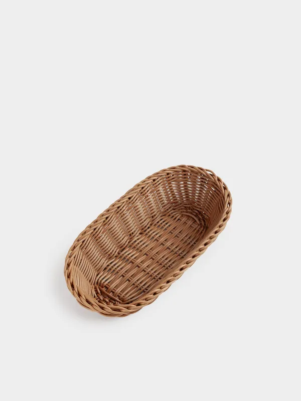 Bread basket, 29x17 cm, rattan, oval, brown, Twig, image-2