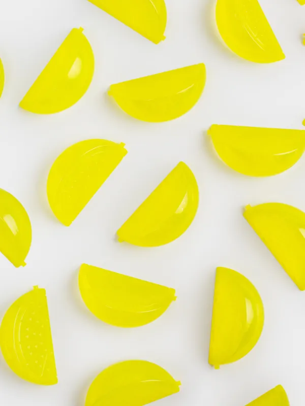 Set of cubes for cooling drinks, 20 pcs, plastic, yellow, Lemon, Sicily, image-2