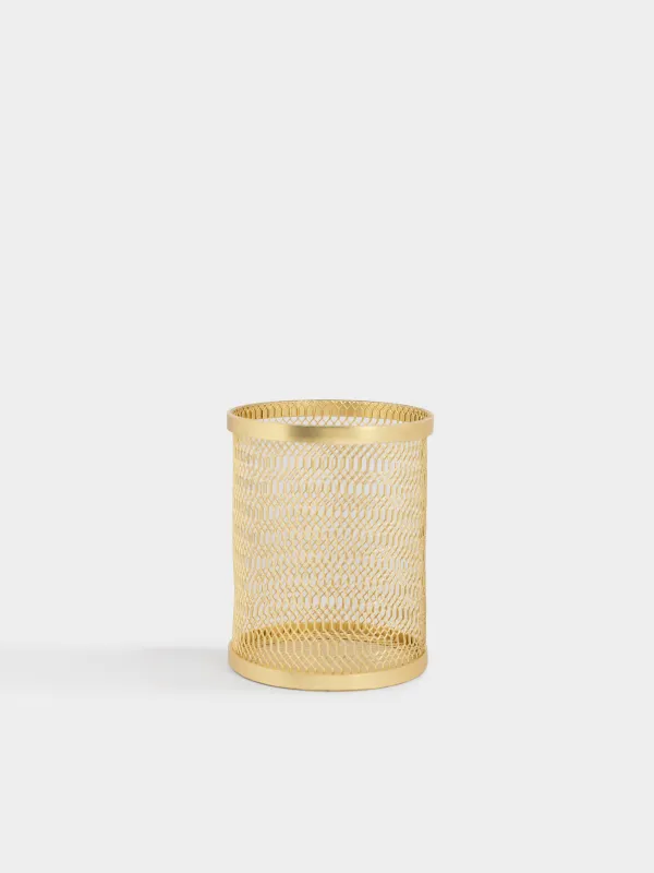 Cosmetic brush stand, 10 cm, metal, gold, Nimbus, image-0