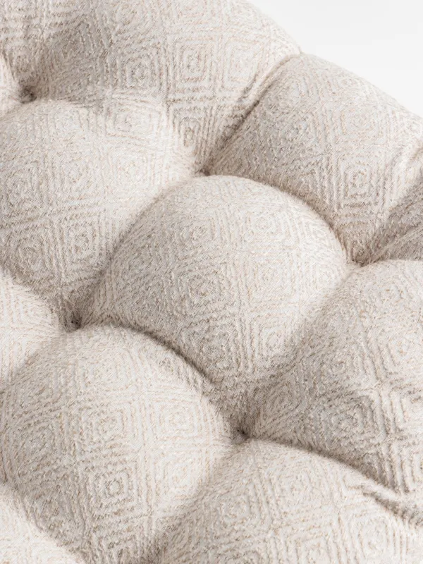 Chair cushion, 40x40 cm, with drawstrings, polyester, square, Beige, Rhombus, Rhombic, image-2