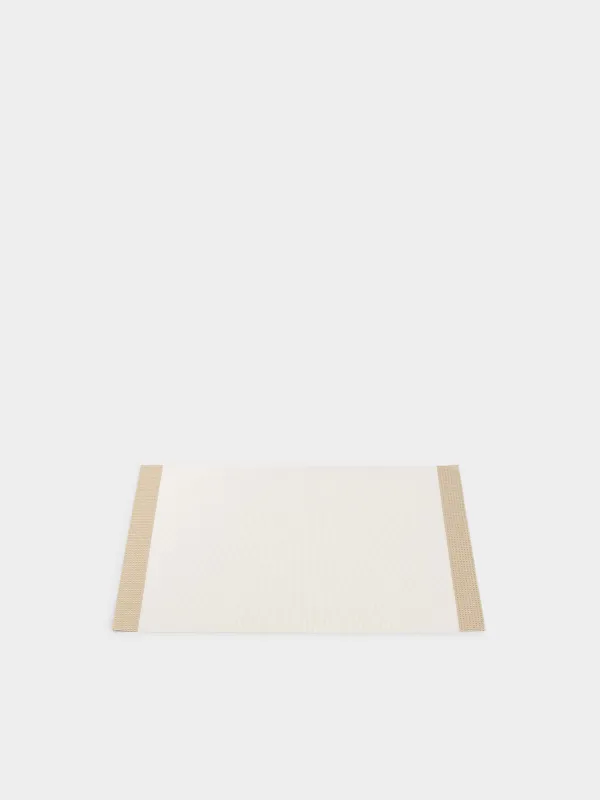 Placemat, 30x45 cm, PVC, rectangular, sand-white, Stripes, Solid, image-1