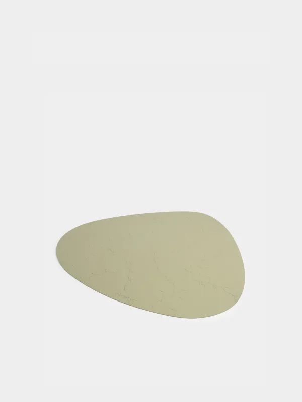 Placemat, 37x45 cm, PVC, shaped, green, Branches with berries, Rock press, image-1