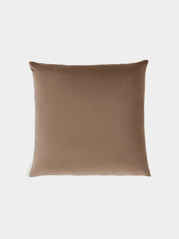 Decorative pillow, 45x45 cm, chenille / velvet, brown, Beloved home, Chenill, image-1