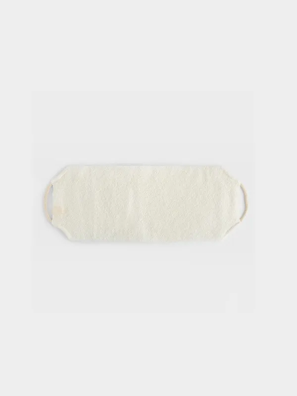 Washcloth-tape for washing body, 45x19 cm, exfoliating, polyester / nylon, milky, Unique spa, image-1