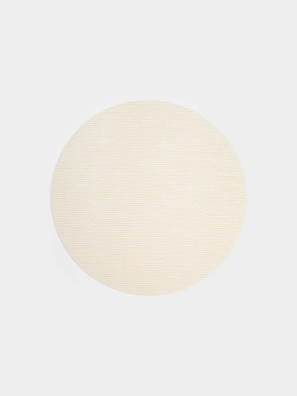 Placemat, 38 cm, PVC, round, milky, Embossed stripes, Rock, image-0