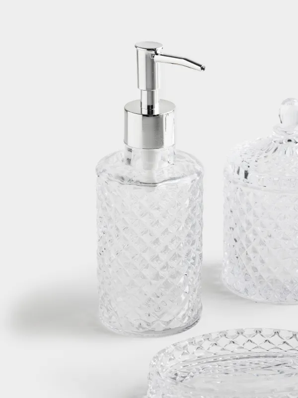 Bathroom set, 3 pr, glass / plastic, Naiad, image-2
